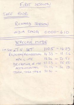 Track sheet contributed by Richard Strange.